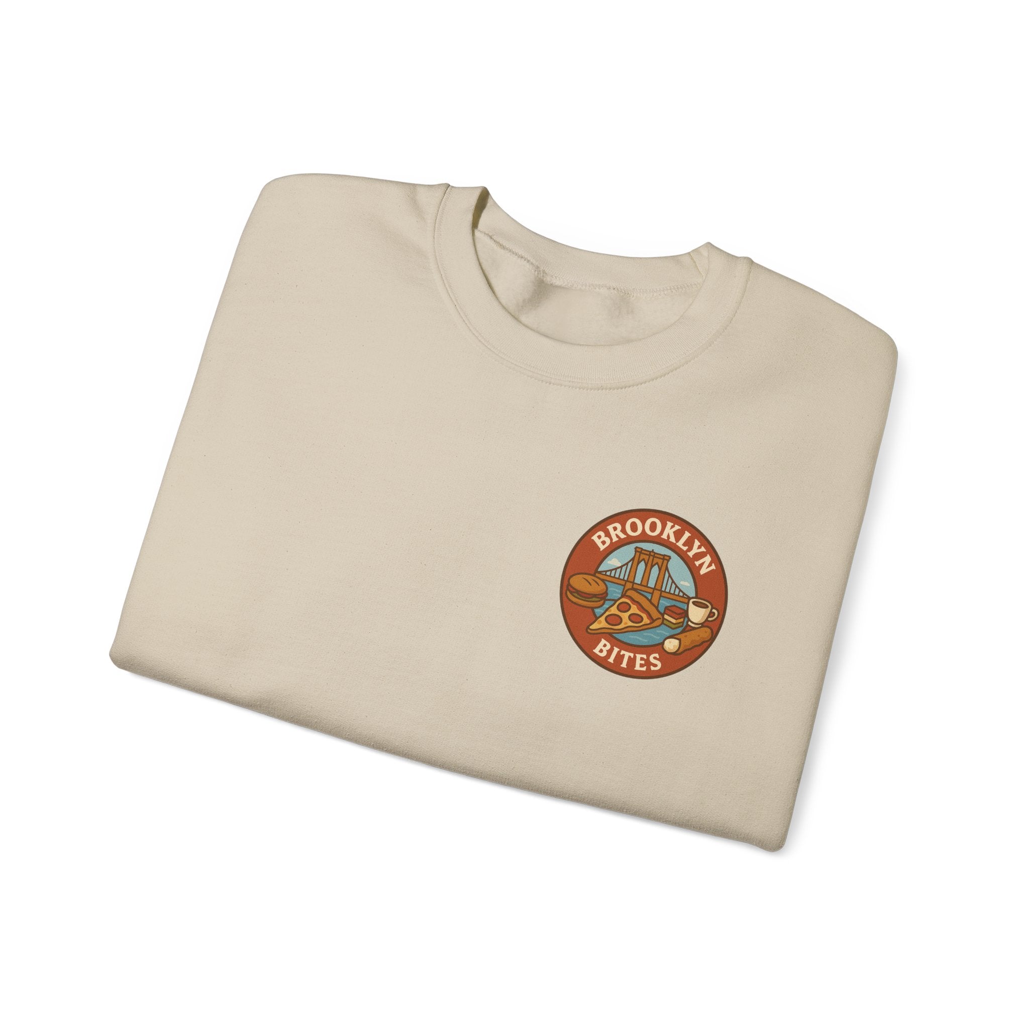 Brooklyn Bites Crewneck Sweatshirt, Cozy Unisex Sweatshirt, Gift for Him or Her, Casual Wear, Fall Fashion, Layering Essential