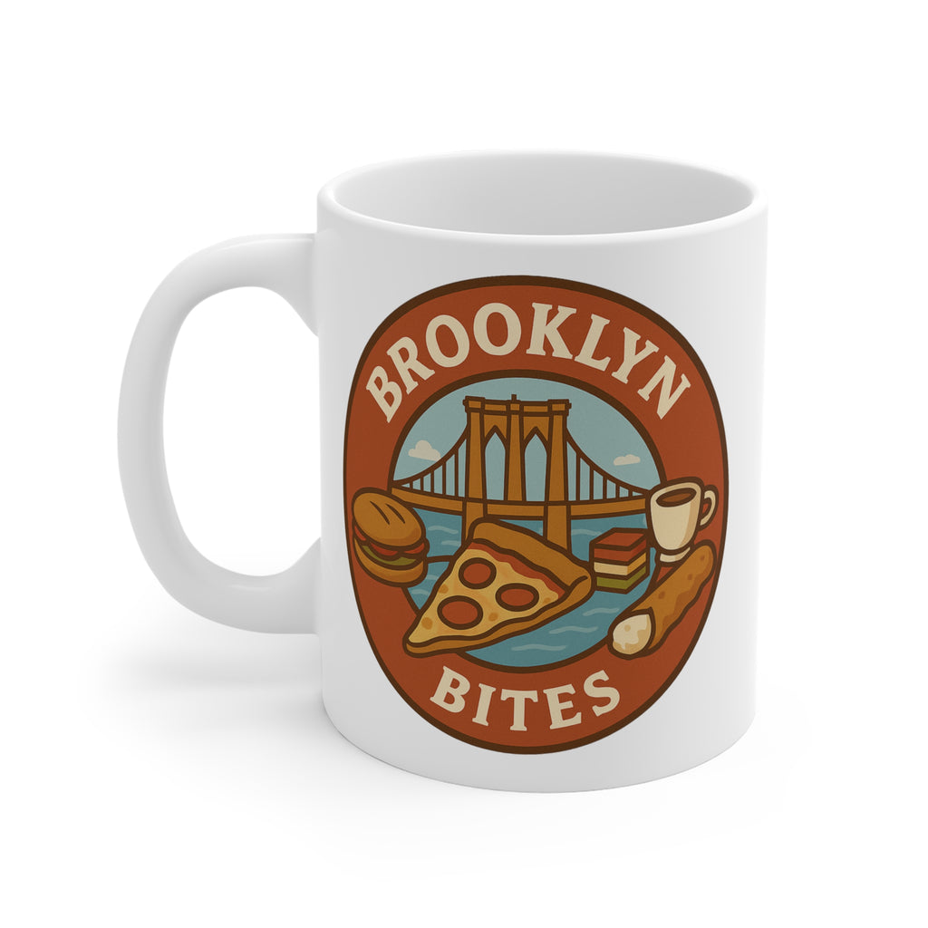 Brooklyn Bites Coffee Mug - 11oz - Perfect Gift for Food Lovers