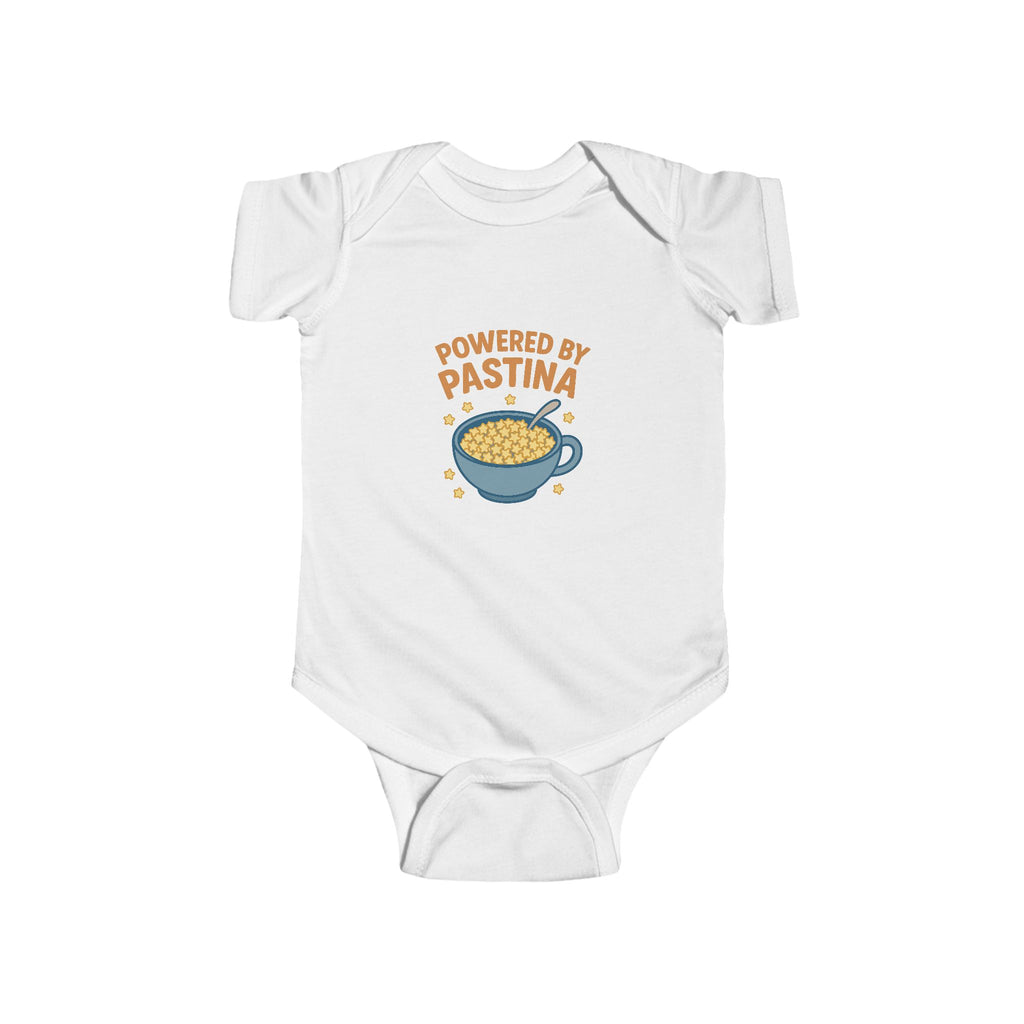 Powered by Pastina Baby Bodysuit, Short Sleeve Infant Outfit