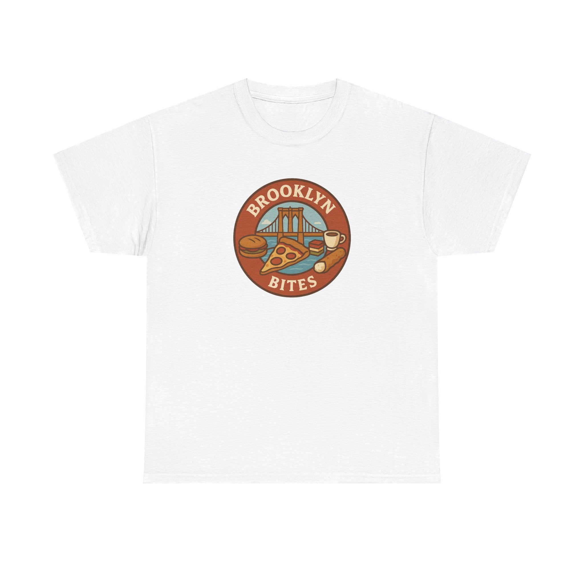 Brooklyn Bites Unisex Cotton Tee | Foodie Shirt, Gift for Food Lovers, Casual Wear, Tourist Souvenir, Brooklyn Apparel