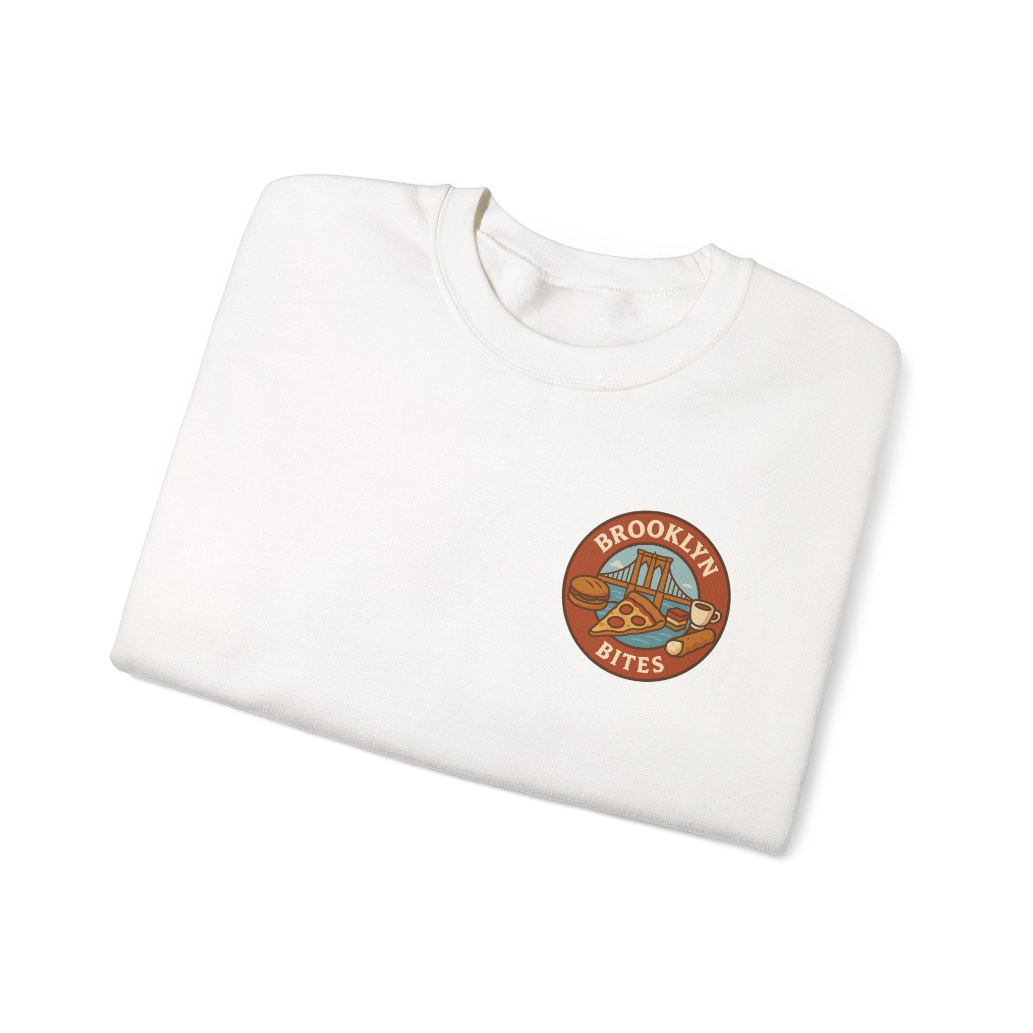 Brooklyn Bites Crewneck Sweatshirt, Cozy Unisex Sweatshirt, Gift for Him or Her, Casual Wear, Fall Fashion, Layering Essential